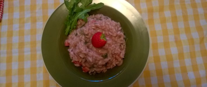 Risotto fragole e rucola, tutta primavera!